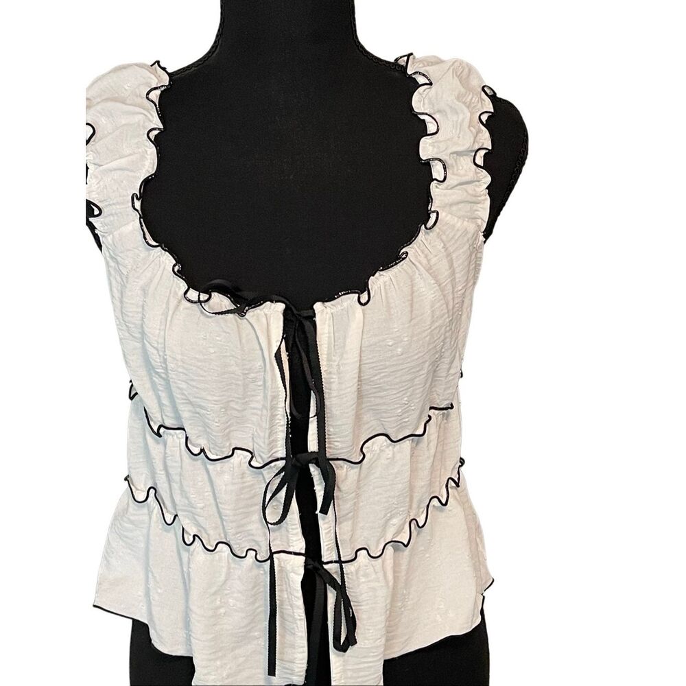 Kirious Women’s Contrast Bow Baby Doll Halter/Tank Top - Picture 6 of 13